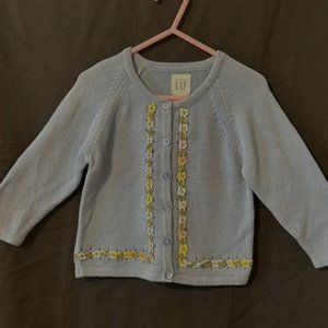 NWT Baby Gap Sweater w flowers 4xl